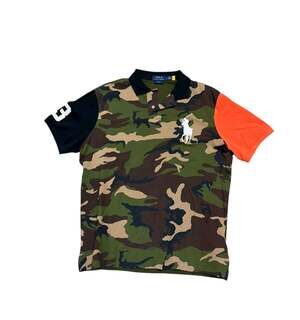 Polo Ralph Lauren Camo Paint-Splatter Big Pony Mesh Polo Shirt